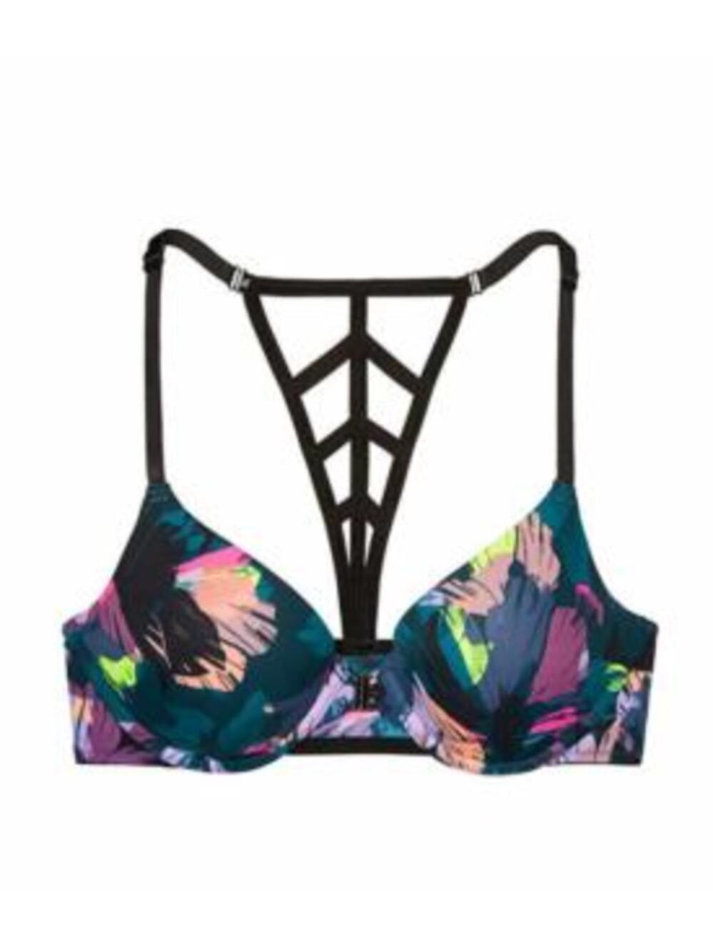 Victoria's Secret Pink 36C Wear Everywhere T-Back Front Clasp Push Up Bra